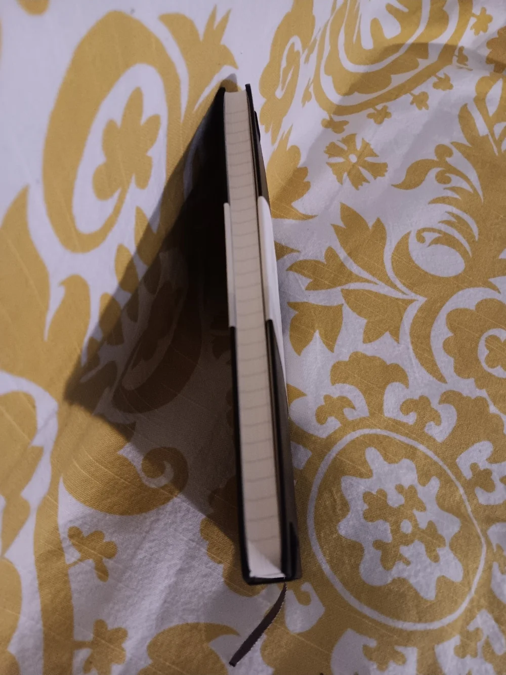 Notebook on patterned fabric